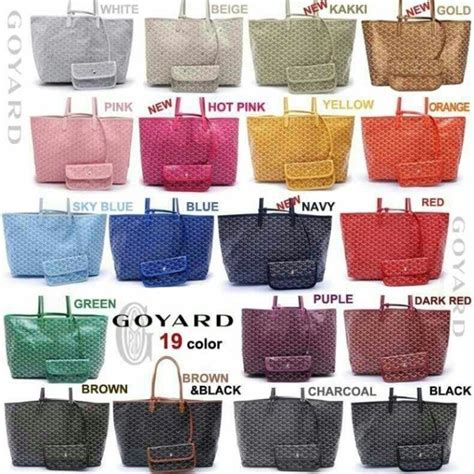 classic goyard colors|most popular Goyard bag colors.